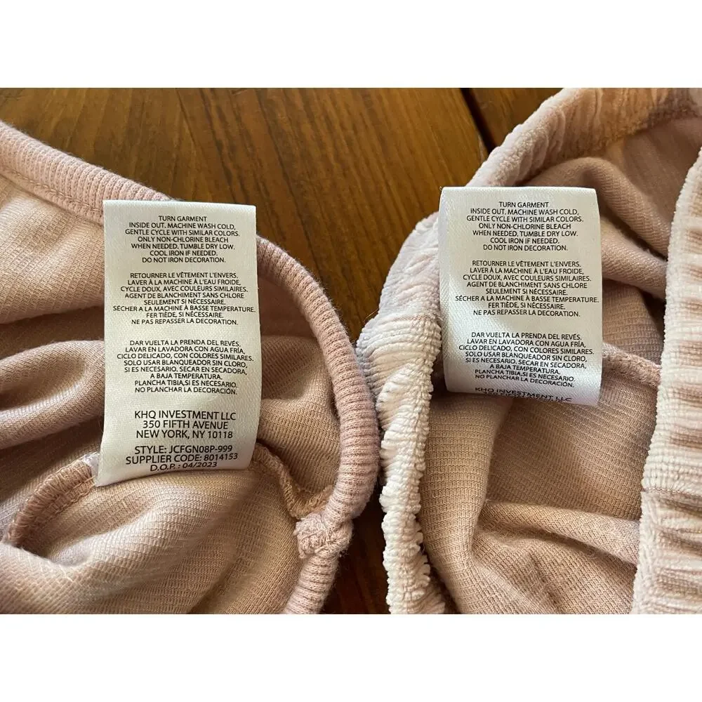 Juicy Couture Kids 12 M ​Baby Girls 2 Piece Logo Velour Jogger Set Pink Stretch - Picture 12 of 15